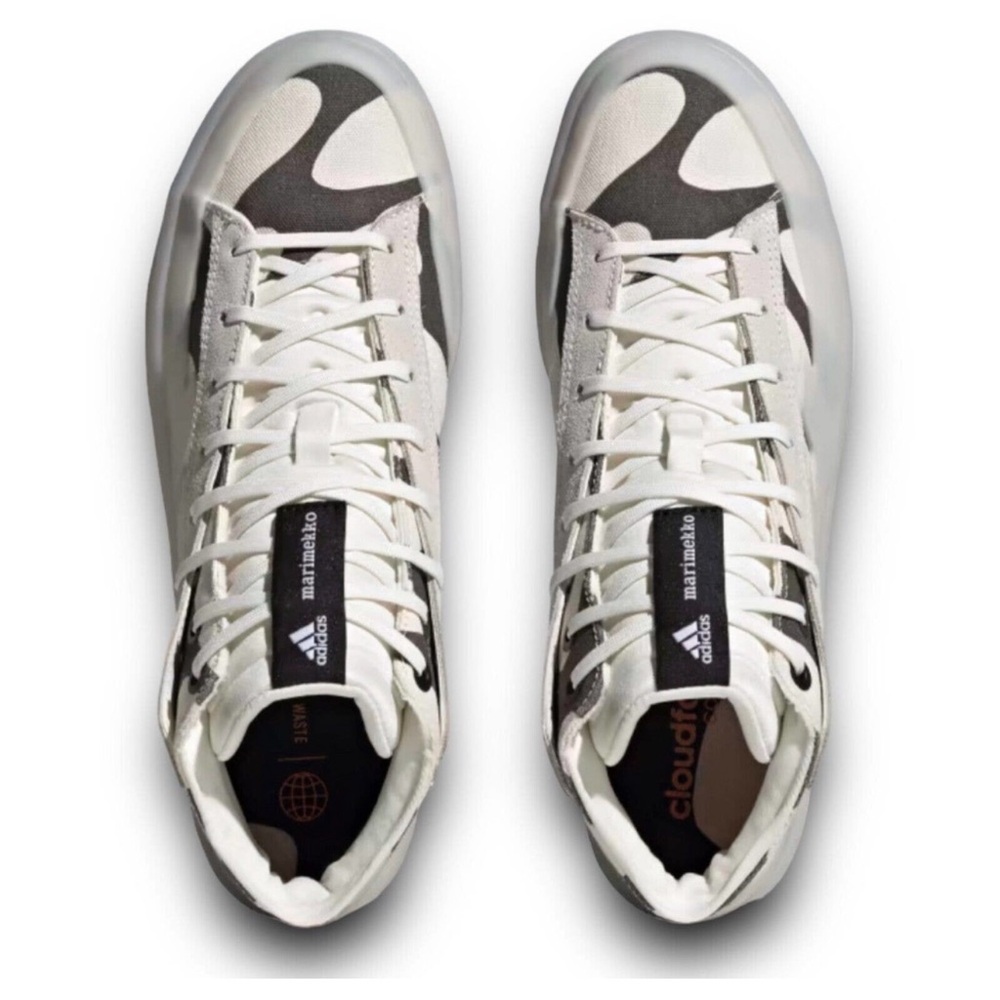 Adidas x Marimekko Essentials Znsored Hi Black and White Patterned Sneakers, 8 - Picture 5 of 16